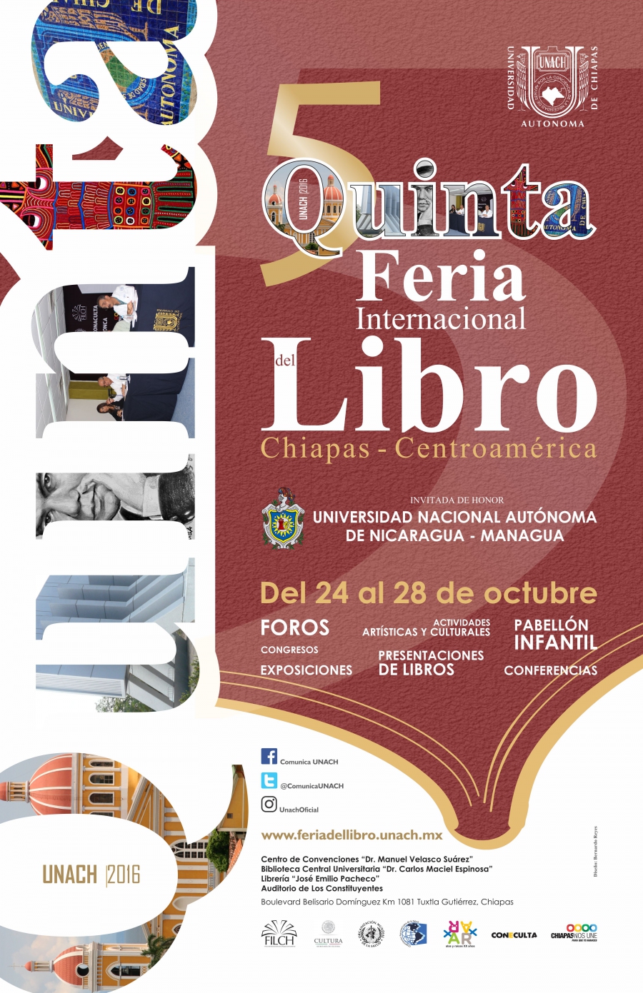 Inician las actividades de la Quinta Feria Internacional del Libro Chiapas-Centroamérica