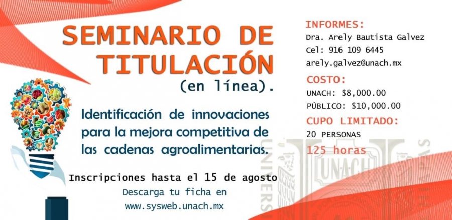 Oferta UNACH Seminario de Titulación en Línea.