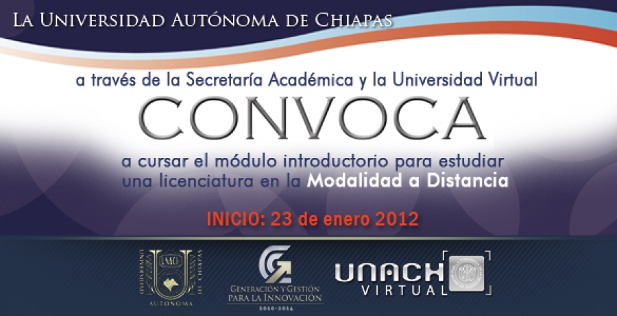 Da a conocer Universidad Virtual de la UNACH convocatoria para licenciaturas a distancia