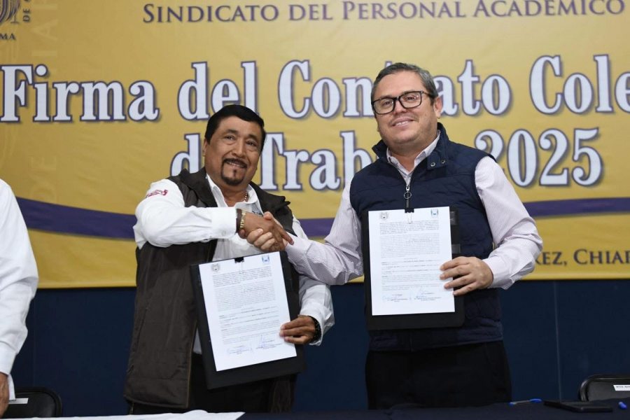 Firman UNACH y Sindicato del Personal Académico el Contrato Colectivo de Trabajo 2025