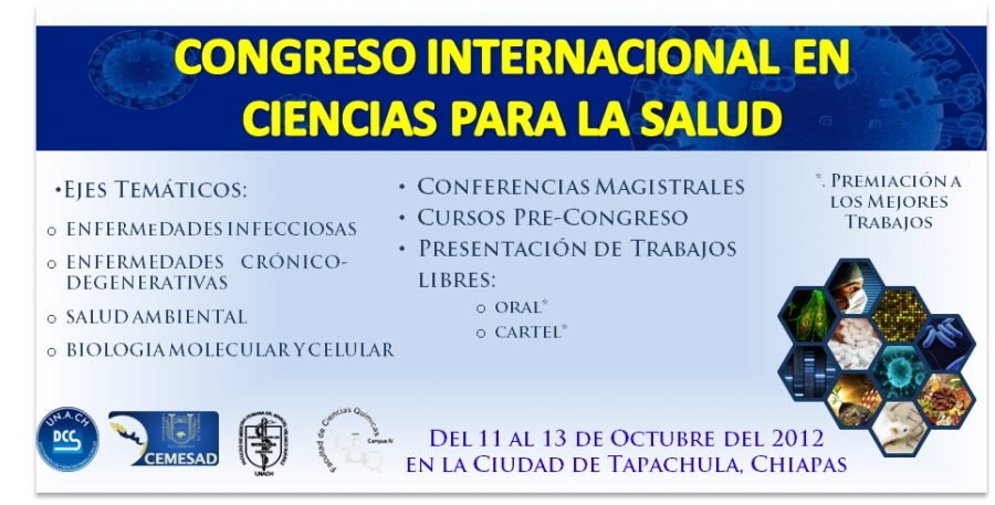 Organizado por la UNACH Participarán expertos en Congreso Internacional de Ciencias para la Salud