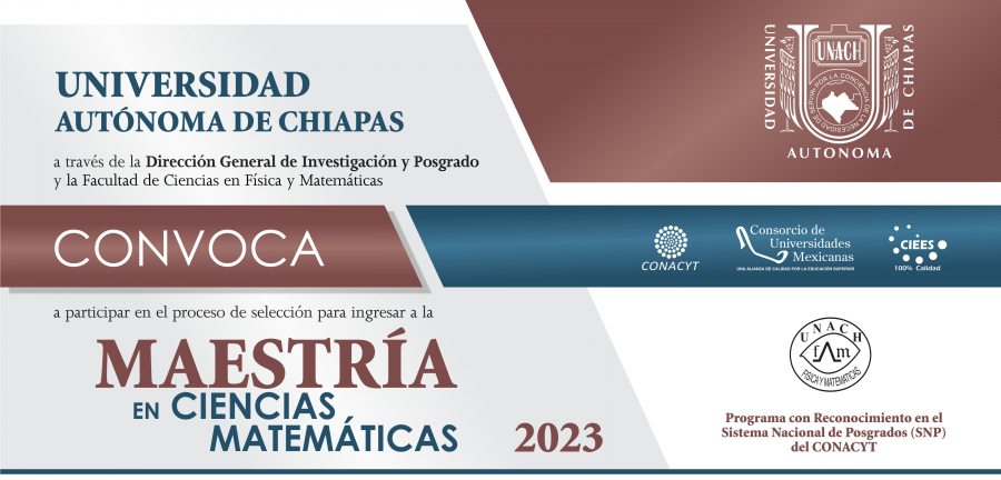Se mantiene abierta convocatoria para cursar Maestría en Ciencias Matemáticas 2023
