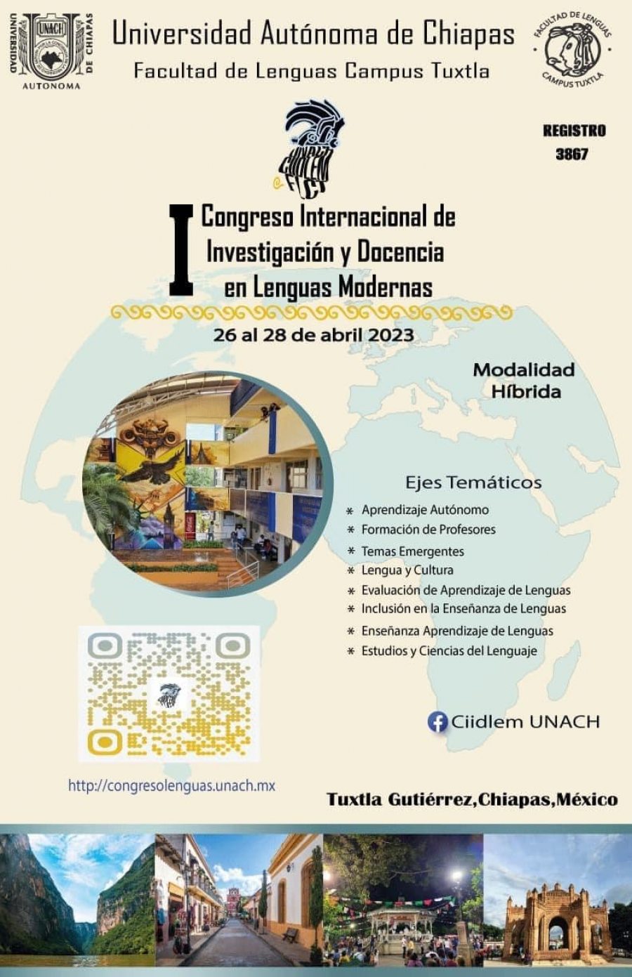 Convoca  UNACH a formar parte del Congreso Internacional de Investigación y Docencia en Lenguas Modernas
