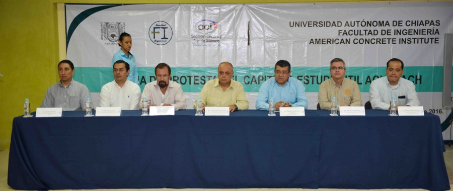 Integran en la UNACH el Capítulo Estudiantil en Chiapas del Instituto Americano del Concreto