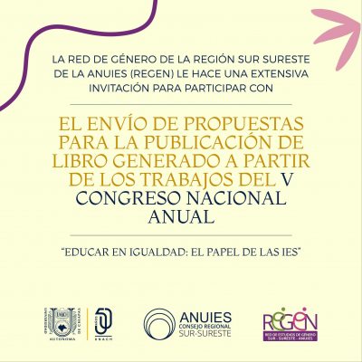 Invita UNACH a participar en la publicación del libro generado a partir de los trabajos del V Congreso Nacional Anual “Educar en Igualdad”