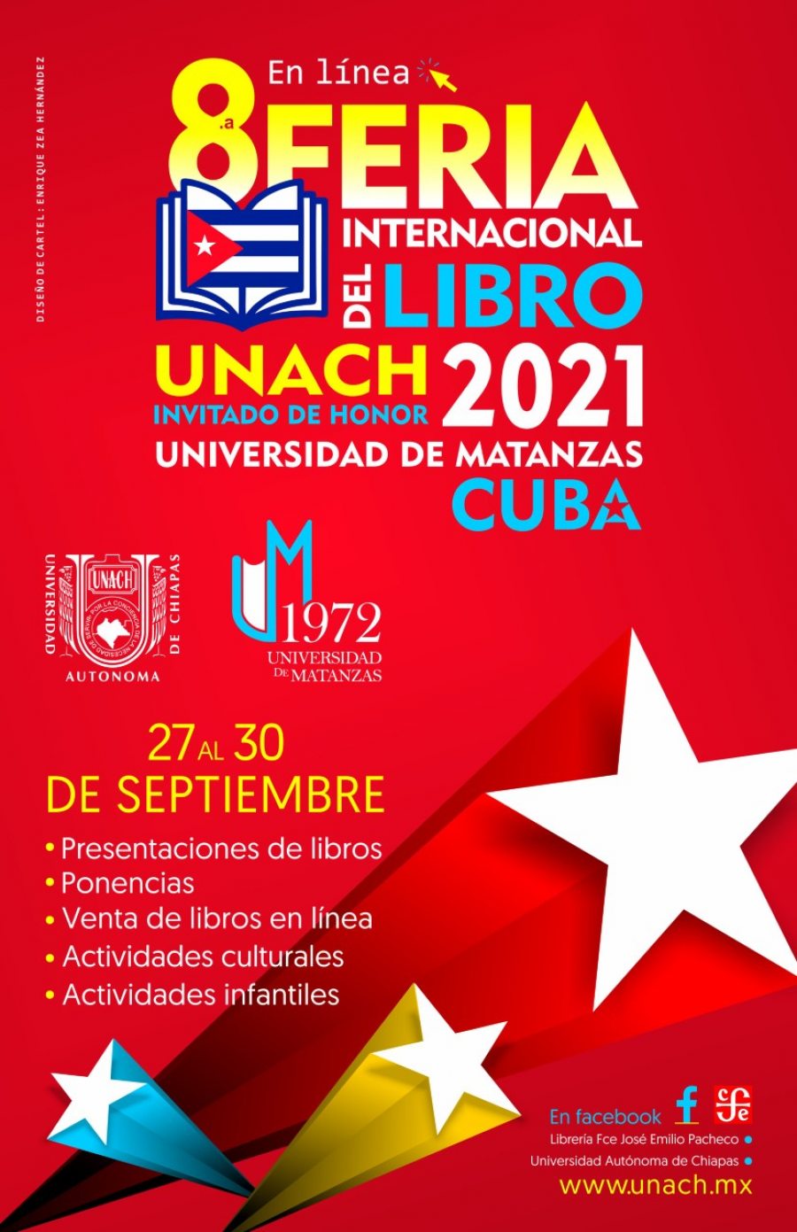 Se realizará la Octava Feria Internacional del Libro UNACH 2021