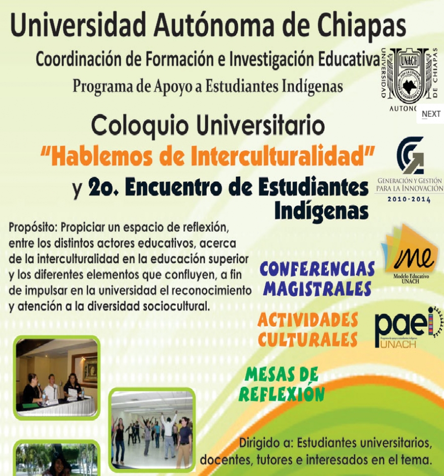 Organiza Unach Coloquio Universitario  “Hablemos de Interculturalidad”