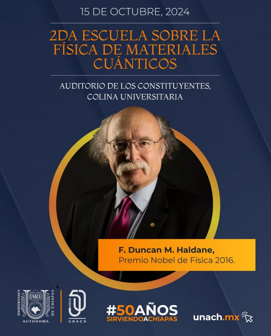 Se presentará en la UNACH el Premio Nobel de Física F. Duncan M. Haldane