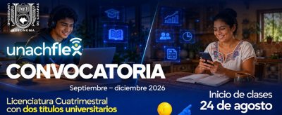 Mantiene UNACH abierta la convocatoria para licenciaturas en línea.