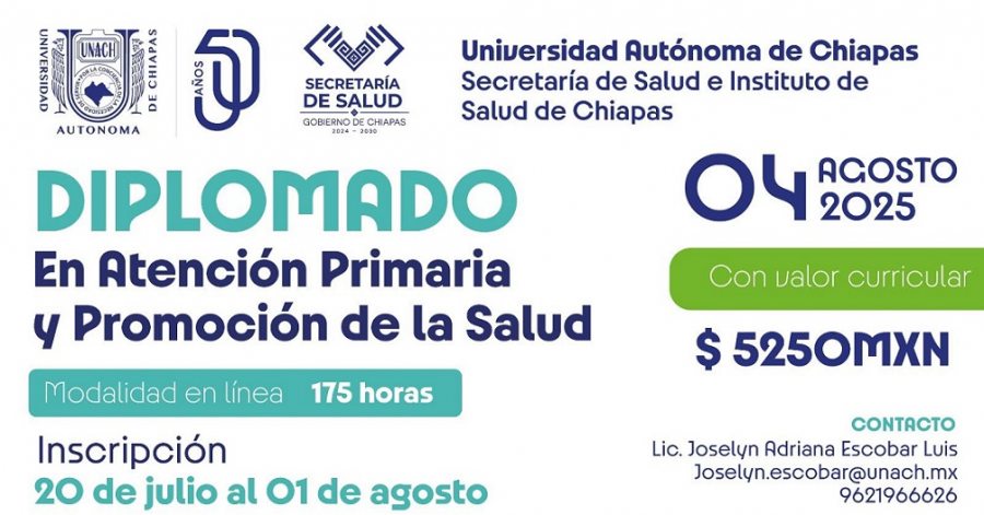 Impartirá UNACH el Diplomado en atención primaria y promoción de la salud