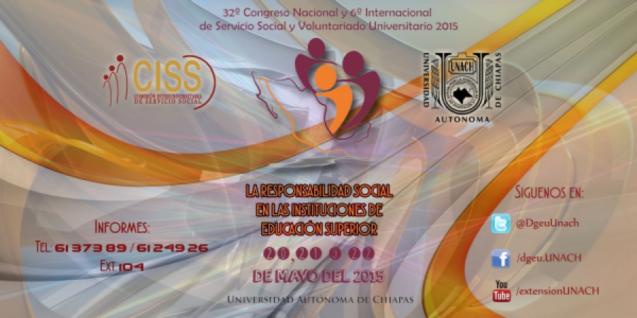 Será UNACH  la sede del XXXII Congreso Nacional y  VI Internacional de Servicio Social y Voluntariado Universitario 2015
