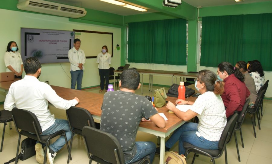 Realiza Instituto de Biociencias de la UNACH curso taller sobre la técnica de “Micropropagación de plantas leñosas”