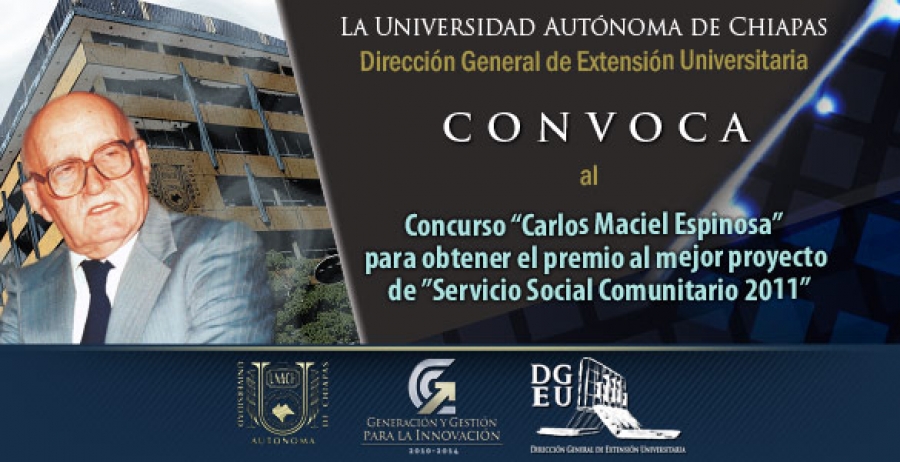 Otorgará UNACH Premio Carlos Maciel al mejor proyecto de servicio social
